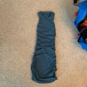 Stretchy ruched mini dress